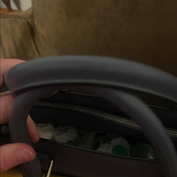 Tory Burch Navy and Yellow Leather Tote - Picture 7 of 17